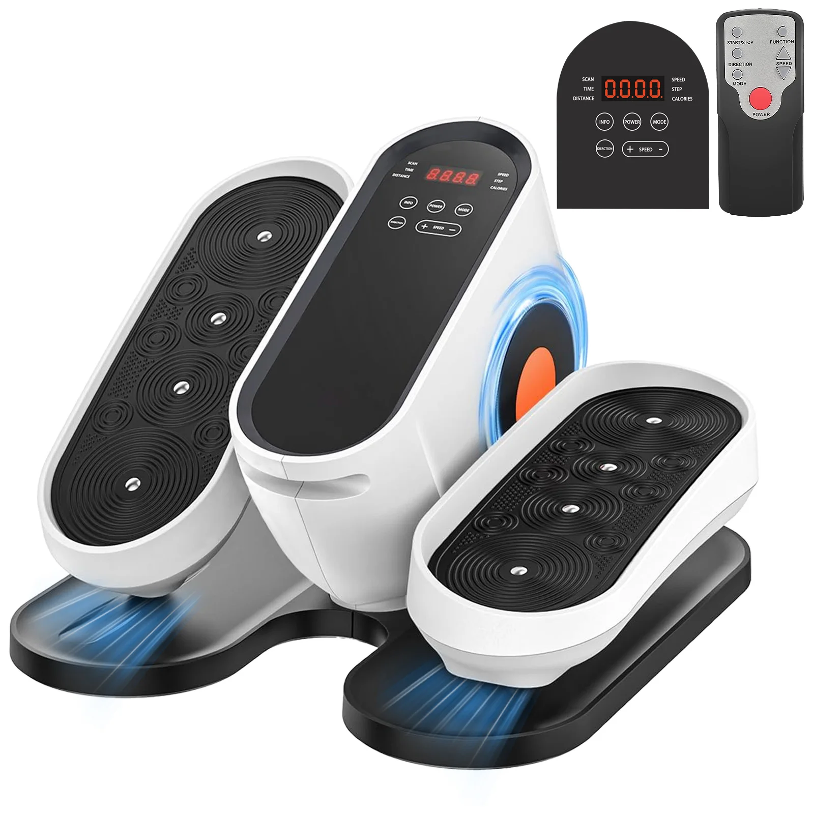 

Portable Under-Desk Elliptical Machine 15-Speed Electric Seated Pedal Exerciser 5 Automatic Modes for Leg Fitness Equipment