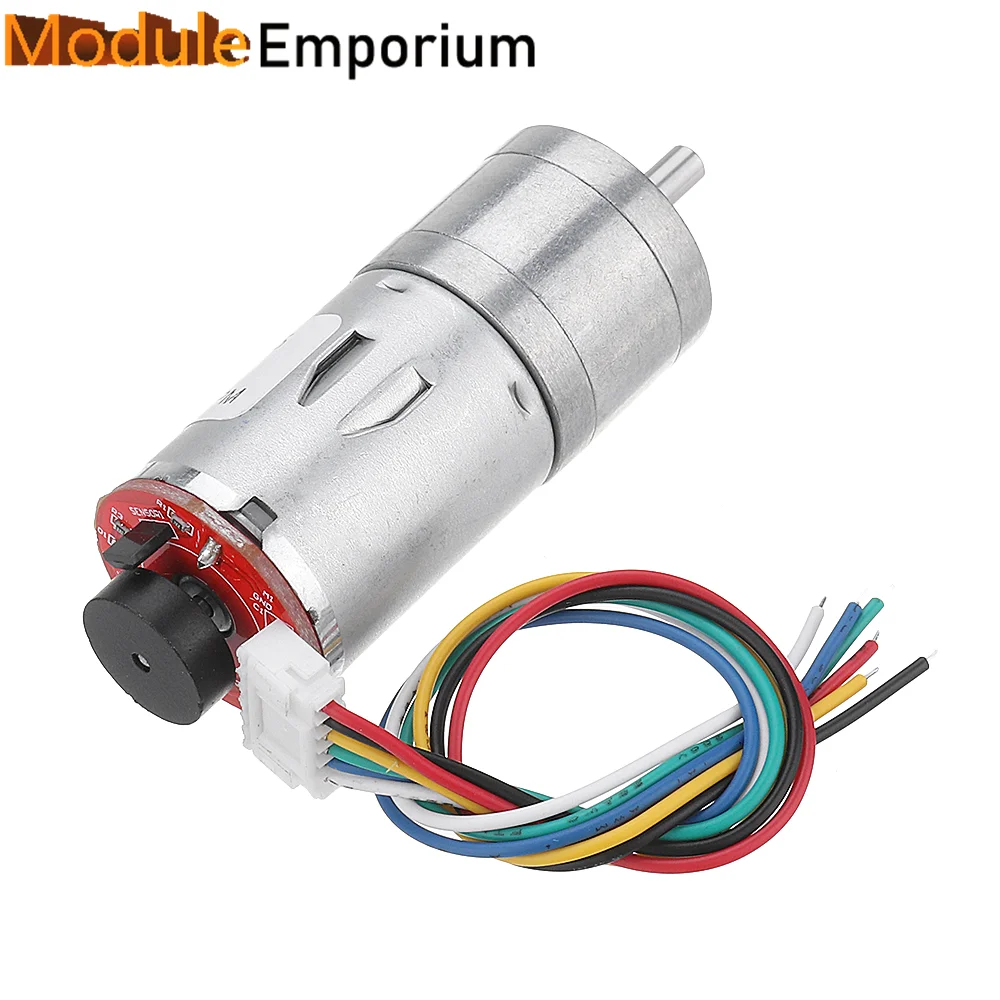 

25GA-370 24V DC Gear Motor With Encoder Speed Measuring Code Disc Strong Moment Gear Motor