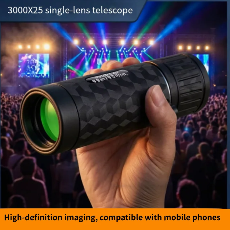 3000X25 HD Monocular Telescope Professional Long Distance Viewing Optical Scop for Wildlife Bird Watching Camping Travel Sightse