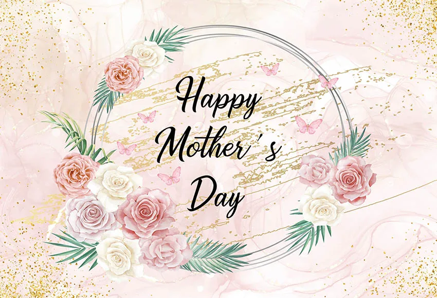 Mehofond Fotografie Hintergrund Glückliche Tag der Mutter Thema Nelke Blume Rosa Gold Glitter Dekoration Hintergrund Foto Studio