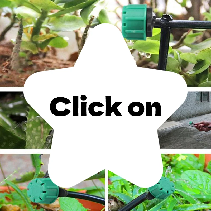 10/100Pcs Adjustable Micro Flow Dripper for 4/7mm PVC Hose Garden Irrigation Misting Drip Head Sprinkler Water Saving Plant Car