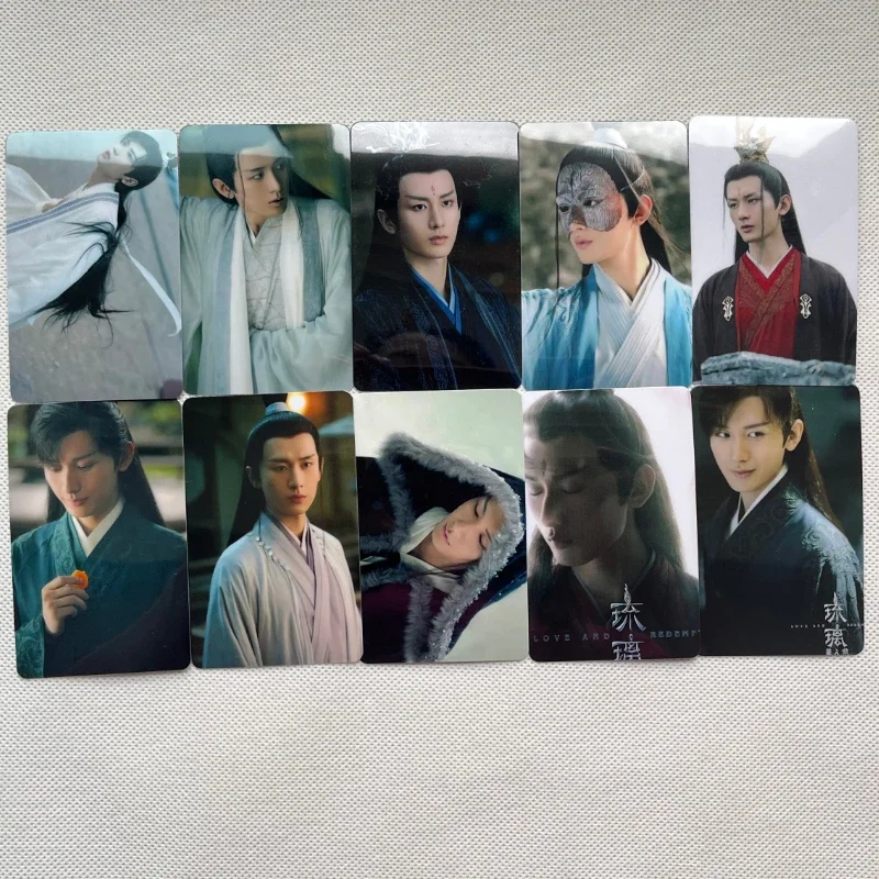 10PC/SET No Repeat  Cheng Yi Poster Card Stickers Ancient Costume TV Drama Characters Xuan Ye Yu Sifeng Hand Account  Material