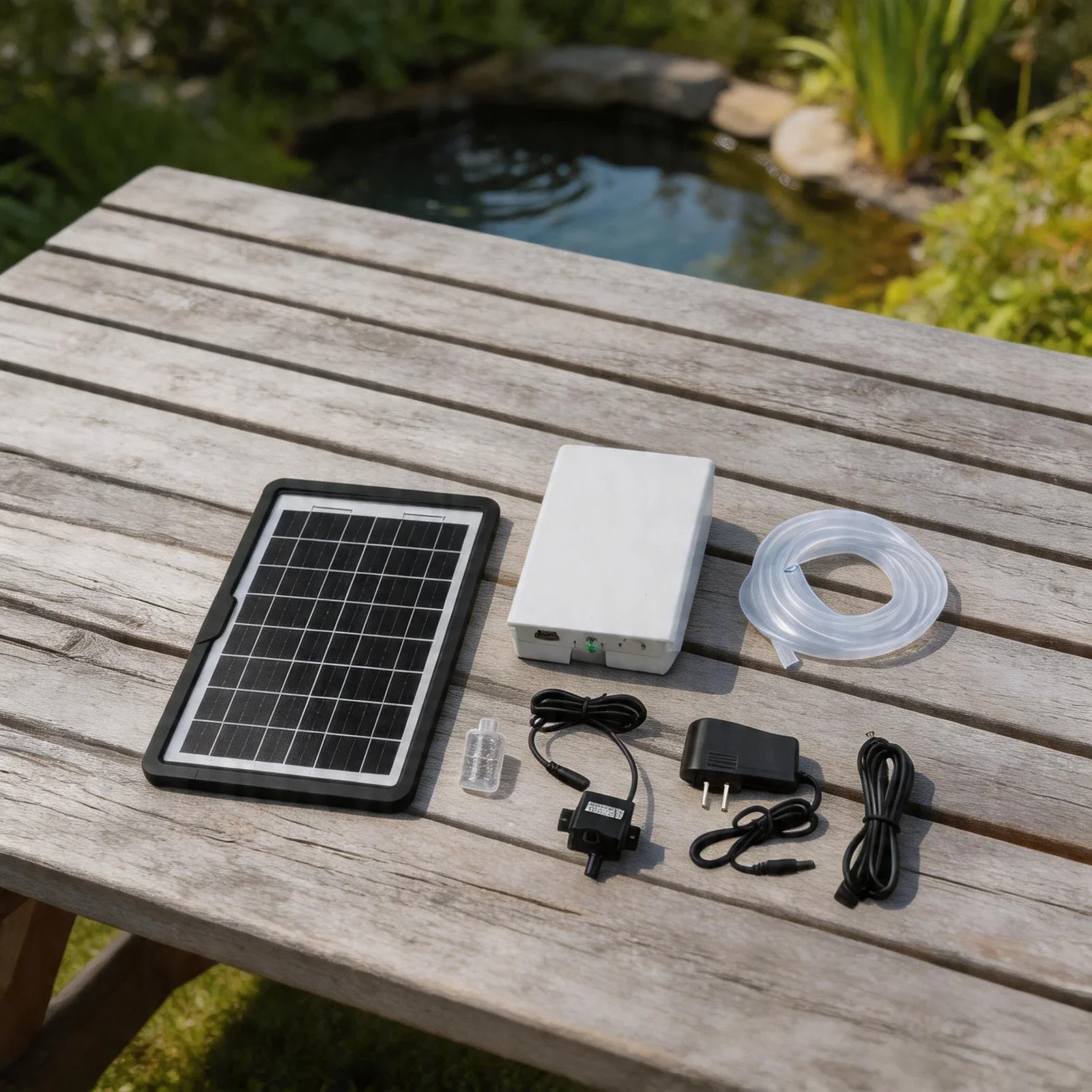 9V Solar Fountain Pump 6W 10W 5-Speed Water Circulation Pump for Artificial Rockery Garden Pond with IP67 Waterproof Battery Box