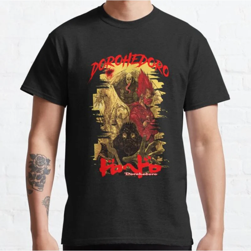 

0405 Manga Dorohedoro caiman Anime T shirt kaiman Manga Men's print Graphic Tee Shirt 100% cotton Y2K clothes All size tops