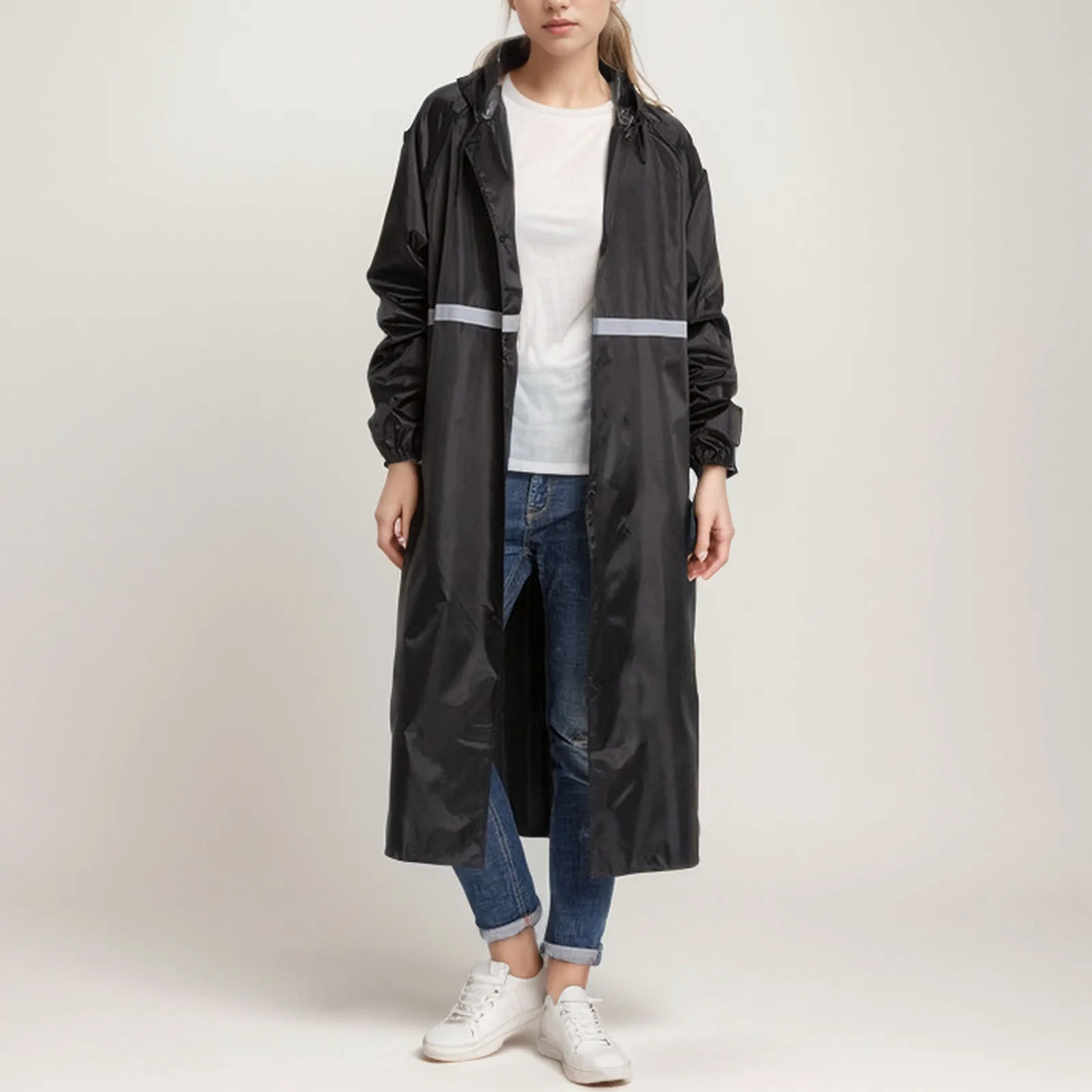 

Полноразмерный дождевик унисекс с капюшоном | Дождевик для взрослых | Светоотражающая полоса с высокой видимостью | Ветрозащитные и теплые зимние куртки