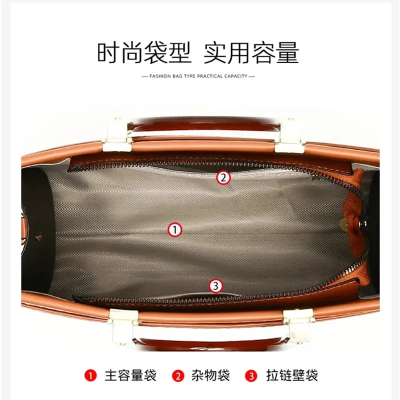 2023 Leopard Pattern Leather Large Capacity Women Handbags Luxury Designer Lady Tote Bag Shoulder Messenger Bags Shopper Bag