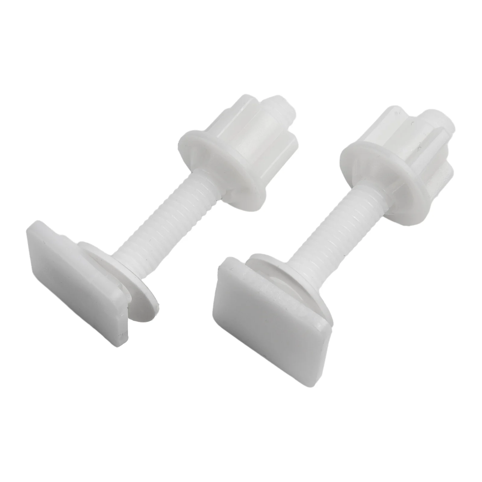 Replacement Hardware Set for Toilet Seat Hinges Including Plastic Bolts Screws and Flat Washers Compatible with Most Toilets