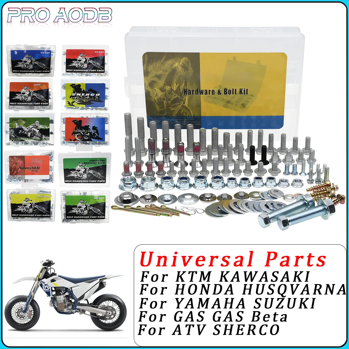 

Hardware Bolt Full Plastics Fastener Kit For Husqvarna FC FE FX TC TE TX TEi TXi Kawasaki KX KLX KXF 125 250 300 350 450 500 530