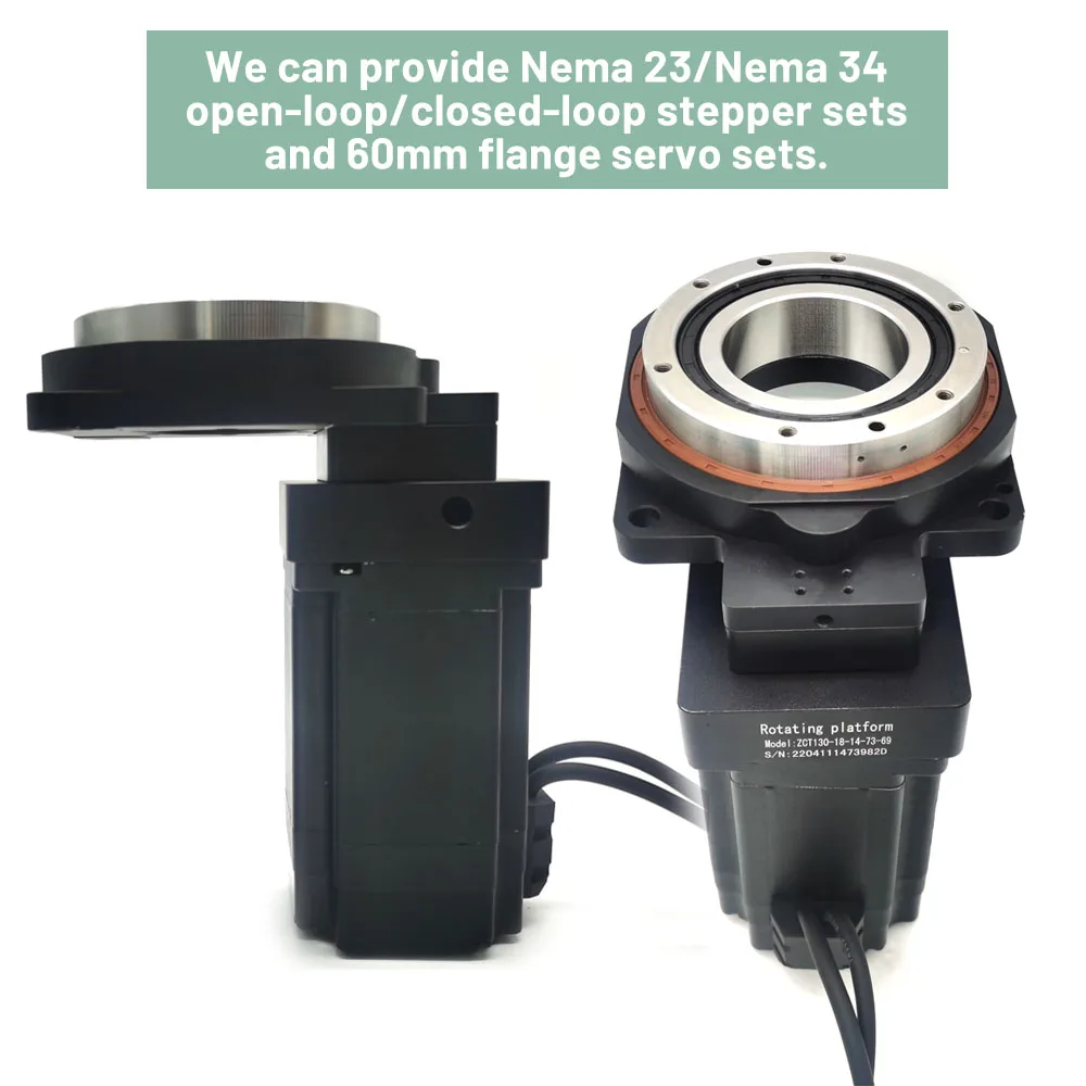 Imagem -06 - Atuador Rotativo Oco Cnc Plataforma Giratória para Servo Nema23 Nem34 Stepper Substituir Motor dd Cam Divider 400w