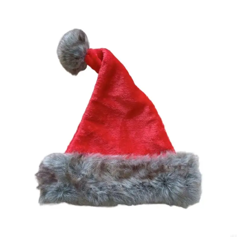 Plush Christmas Hats Adult Festival Red Santa Cap For Holiday Event Gatherings