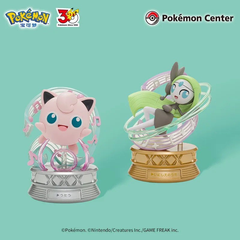

Genuine PokéMon Music Figure Eternal Adventure Series Johto Region Jigglypuff Meloetta Collectible Decor Toy Gift For Anime Fans