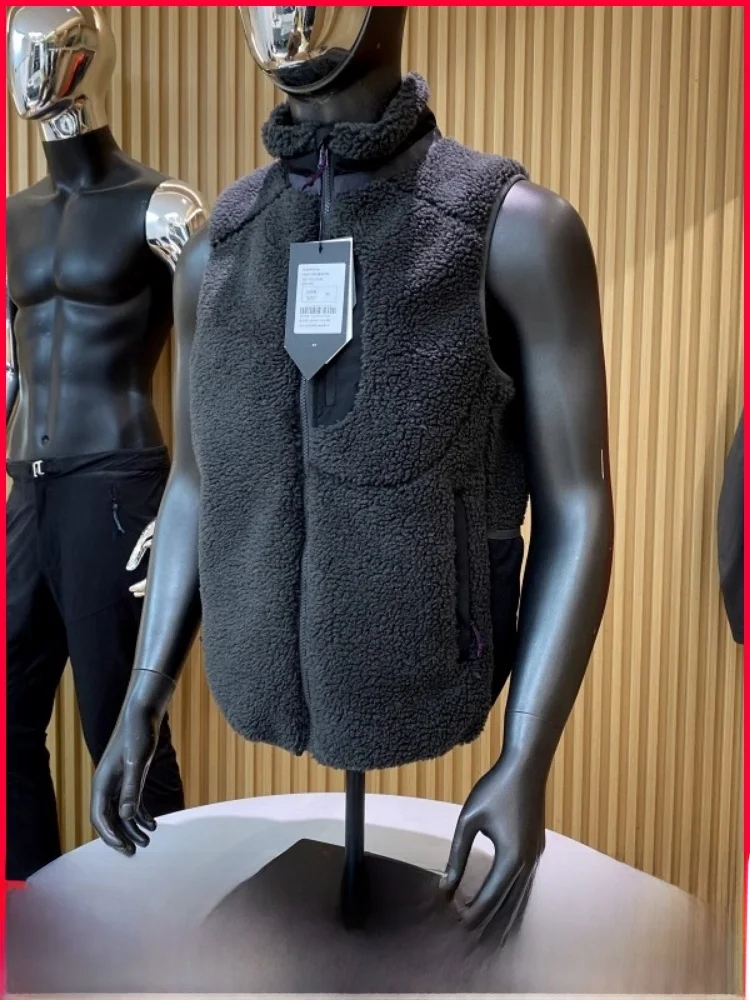 

Fce Vest Couple Sle Outdoor Warm Stand Collar Multi ket Design Autumn Winter Polyester Fiber Zipper Decoration