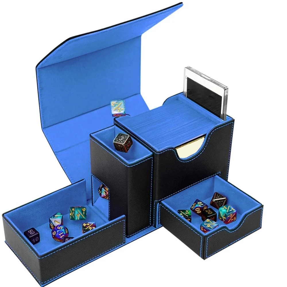 

Портативная складная кубическая башня, специальный дизайн, удобная кубическая башня, коробка для игральных костей из искусственной кожи для ролевых игр, настольных игр