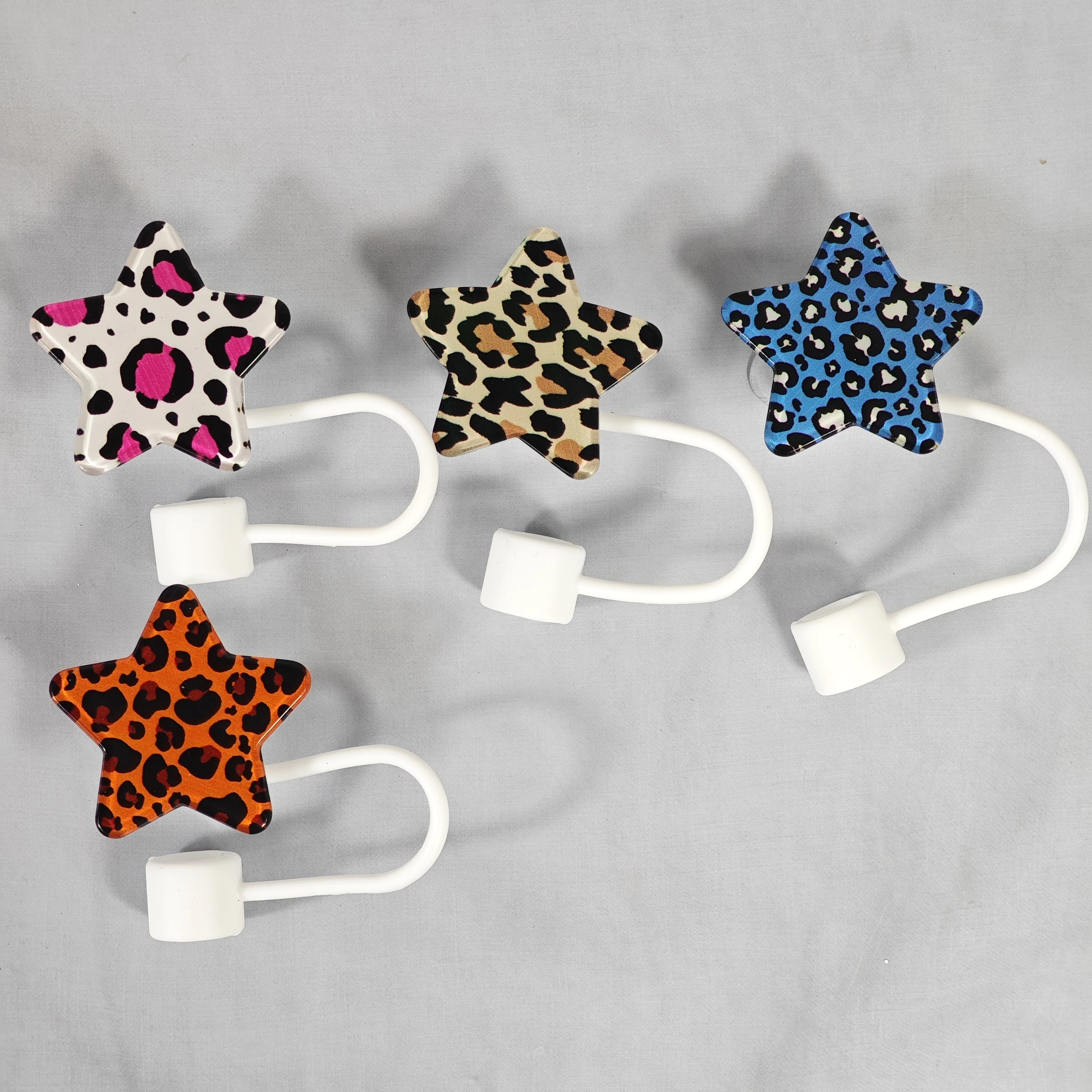 Five-Pointed Star Straw Dust Cap Cup Accessory Straw Dust Plug New Star Design Coffee Milk Tea Drink Straw Cover