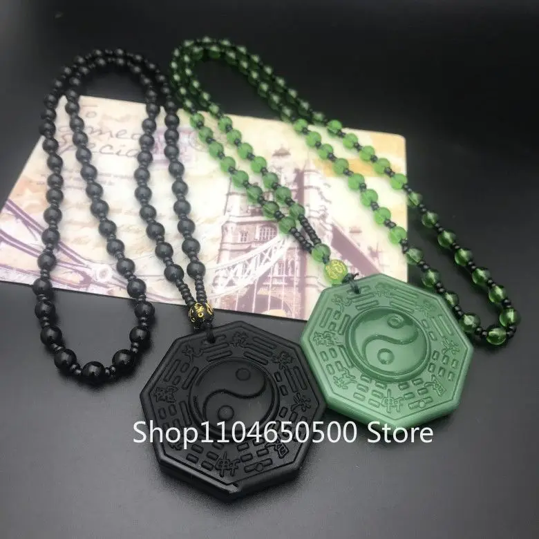 

Ожерелье с подвеской из нефрита Хэтянь, яшма, шпинат, зеленая сплетни, 2 шт.