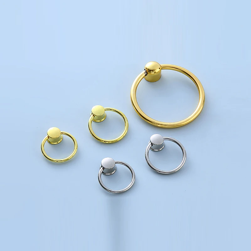 

1PCS New Chinese Style Circular Handle Wardrobe Drawer Cabinet Door Small Pull Ring Furniture Hardware Accessories Single Hole
