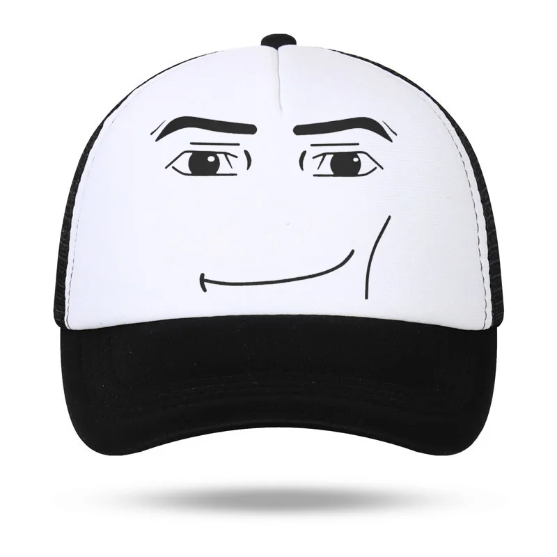 fashion Personalized Anime Robot Robloxs Face Baseball Cap Kids Kid Adjustable Trucker Hat Sports Snapback Caps Summer Hats