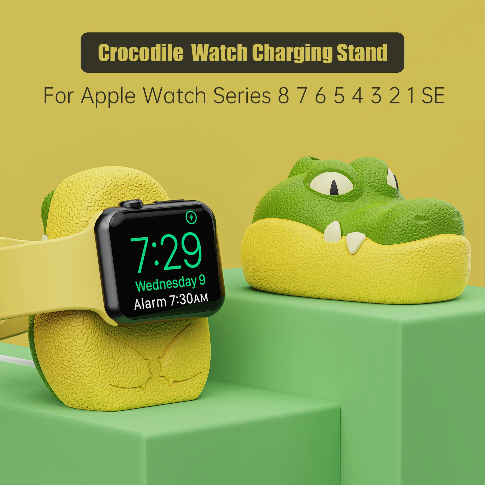 

Настольный кронштейн для Apple Watch Series 8 7 6 SE 5 4, силиконовая подставка для зарядного устройства iWatch 45 мм 44 мм 42 мм 41 40 мм 38, аксессуары