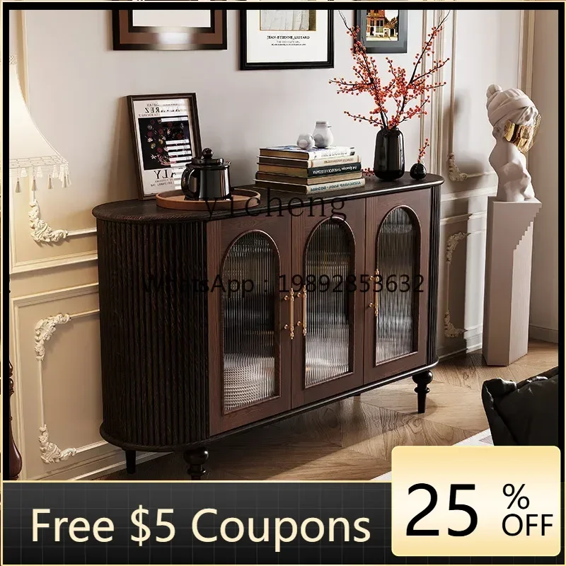 

TT retro American side cabinet simple light luxury storage locker against the wall corner cabinet