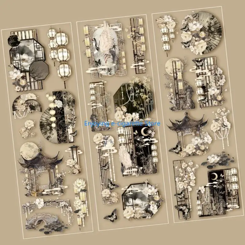 Künstlerischer Lebensaufkleber, Scrapbooking-Aufkleber, dekorativer Aufkleber, selbstklebender Aufkleber für Gepäck, Glas – Detail 7