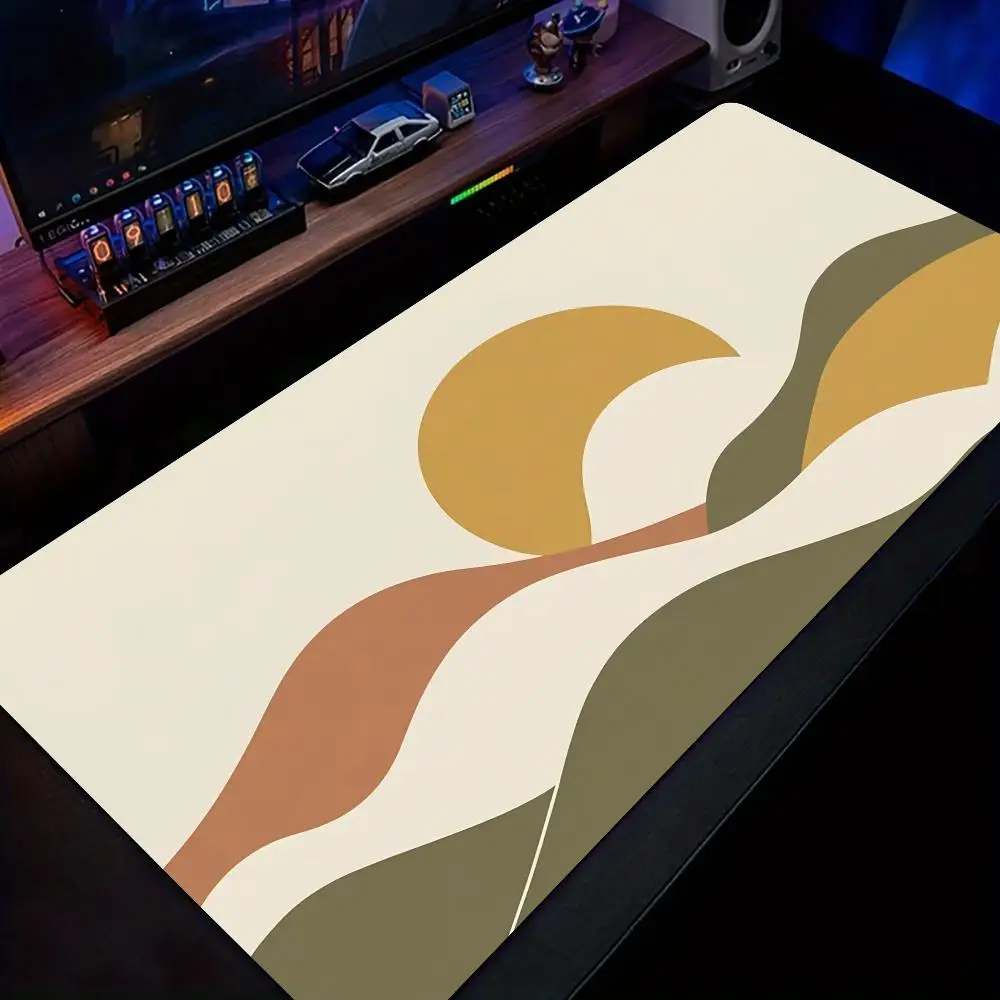 Arte astratta illustrazione al tramonto Tappetino per mouse Tappetino da scrivania Tappetino da gioco gamer accessori per PC Tastiera antiscivolo in gomma Tappetini per mouse estesi