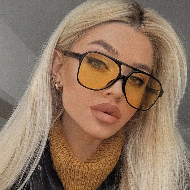 1 Stück/4 Stück Schutzbrille Modische Große Rahmen-Sonnenbrille für Damen Farbverlauf-Sonnenbrille Outdoor Casual Eyewear UV400