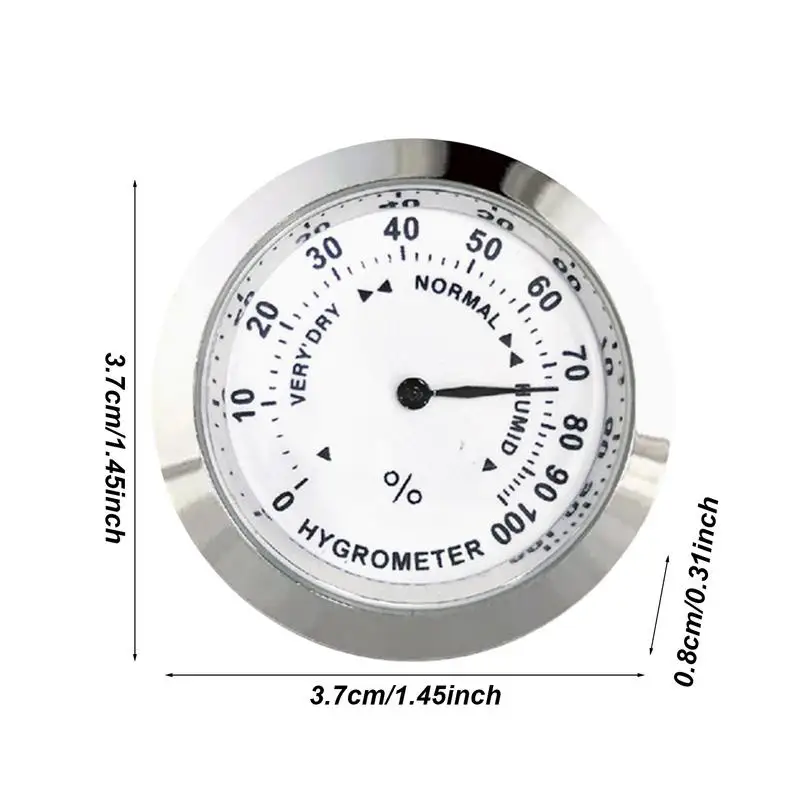 Round Humidor Hygrometer High Precision Analog Humidity Sensor Hygrometer Monitor for Humidor Cabinet Care Hygrometer