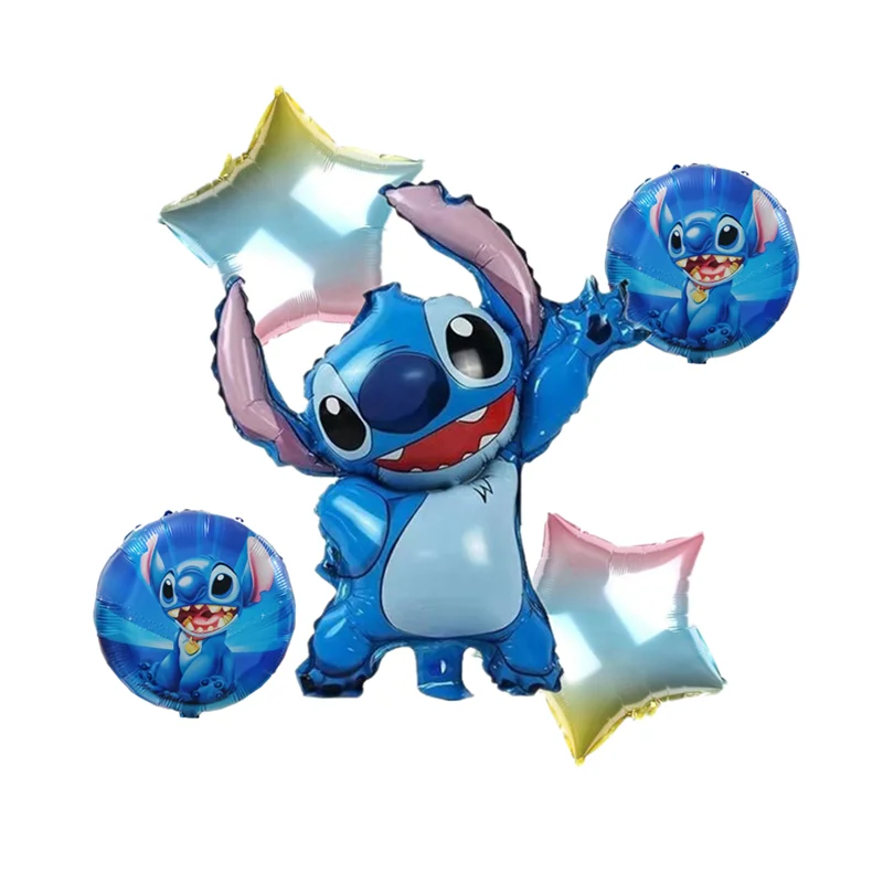 Disney Star Baby Stitch Balloons 5pcs/set of Aluminum Film Lift-off Balls Holiday Party Decorations Children's Birthday Gifts