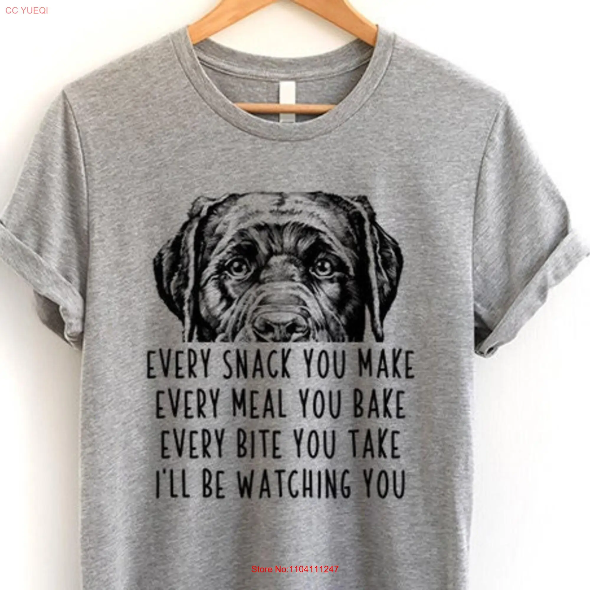 Labrador Retriever T Shirt Black Lab Dog Every snack you make meal bake bite take I'll be watching Youth