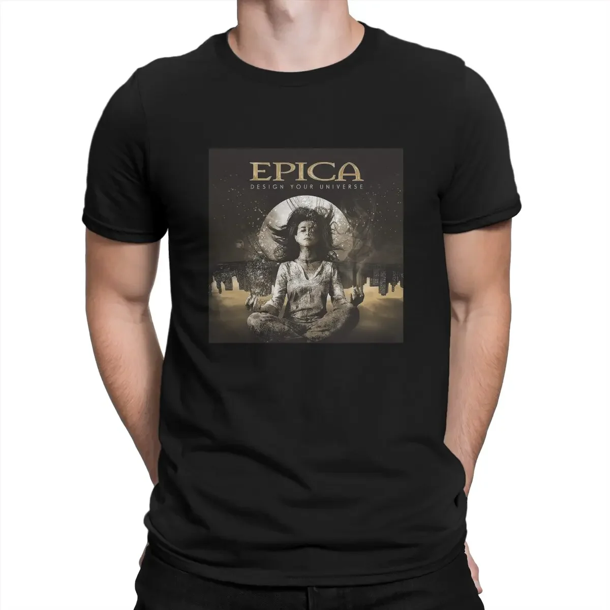 Men's Music Band Design Your Universe T Shirts E-Epica 100% Cotton Clothing Funny Short Sleeve Crew Neck T Shirt Summer T-Shirts