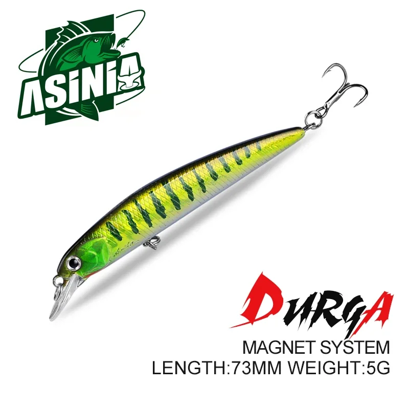 ASINIA-Señuelos de Pesca de peso mágico, aparejos de cebo Artificial, manivela Minnow, calidad profesional, 73mm, 5g, nuevo