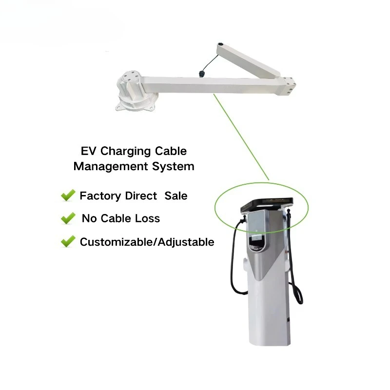 Enhanced Electric Vehicle Charger Cable Management System with Rugged Installation Options New Rotary Arm Balancer f