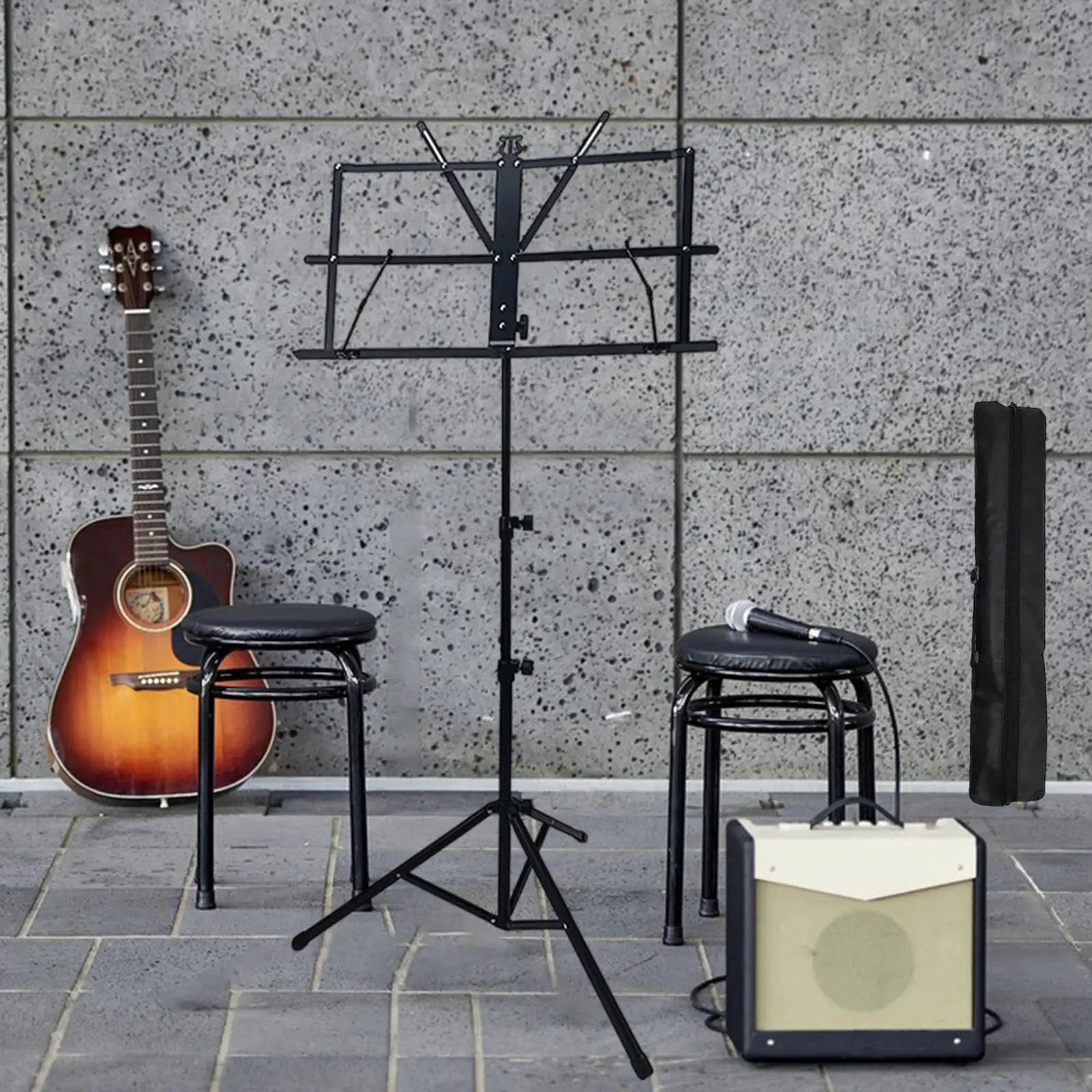 Atril para partituras Soporte de clip estable, soporte para partituras de violín, simple, altura ajustable para artistas instrumentales