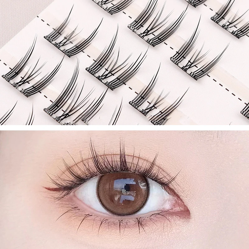 1 hoja de pestañas postizas gratis, corbata de zorro, personas perezosas, puede elegir el nuevo adhesivo suave y sin pestañas postizas