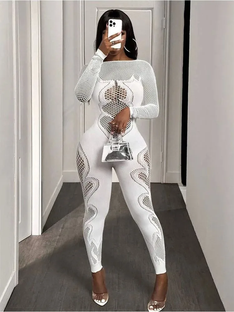 

Women's Slim Fit Knitted Jumpsuit Inteated Long Pants Polyester Fiber mid Waist Design Online Exclusive