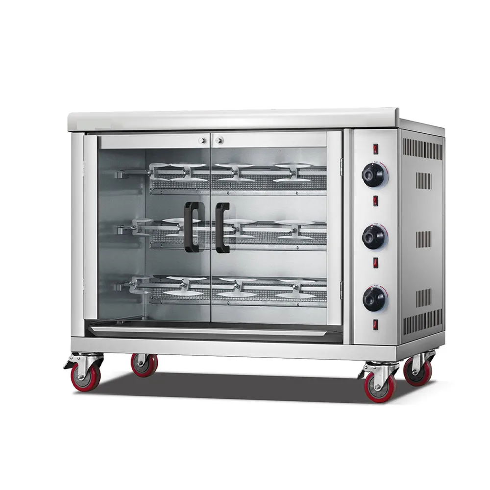 Rotisserie Oven Roaster With Skewer And Rack Propane Chicken Rotisserie Shawarma Kebab Grill Horizontal Chicken Rotisserie