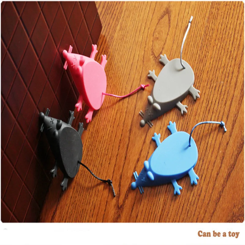 1PCS Cute Cartoon Mouse Shape  Door stopper Silicon Doorstop safety for baby home decoration 6 Colors 971169