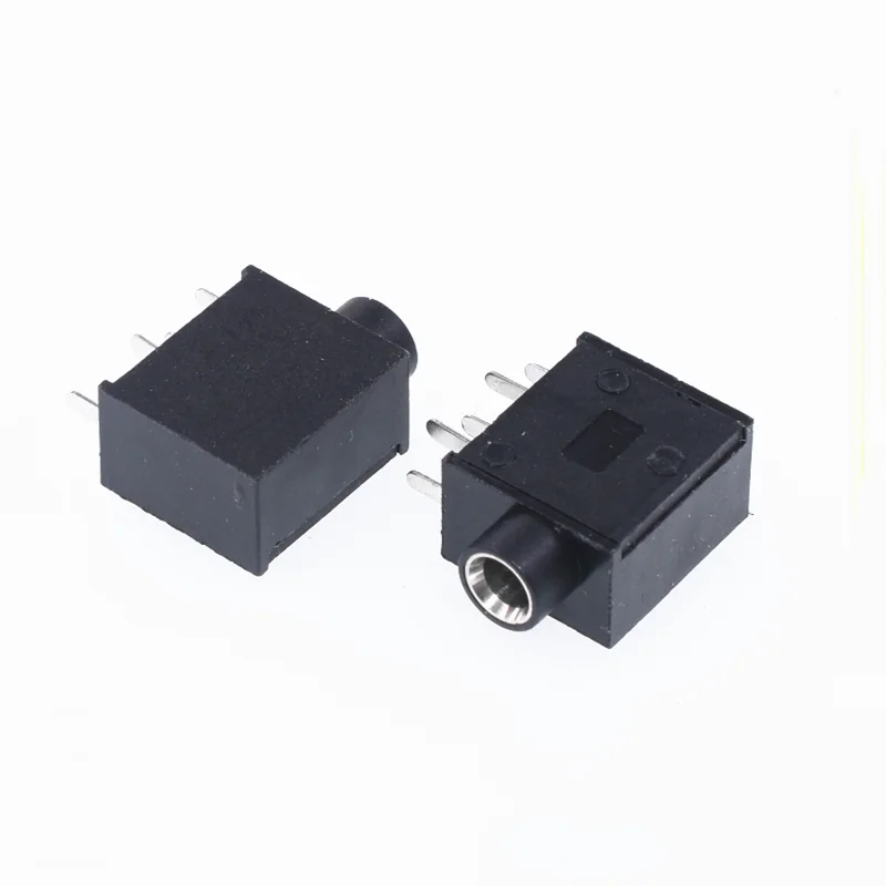 20PCS PJ-325C Headphone Jack, PJ215 3.5mm Caliber, Side-mount 5-Pin, Vertical 5-Pin Audio Jack & Plug