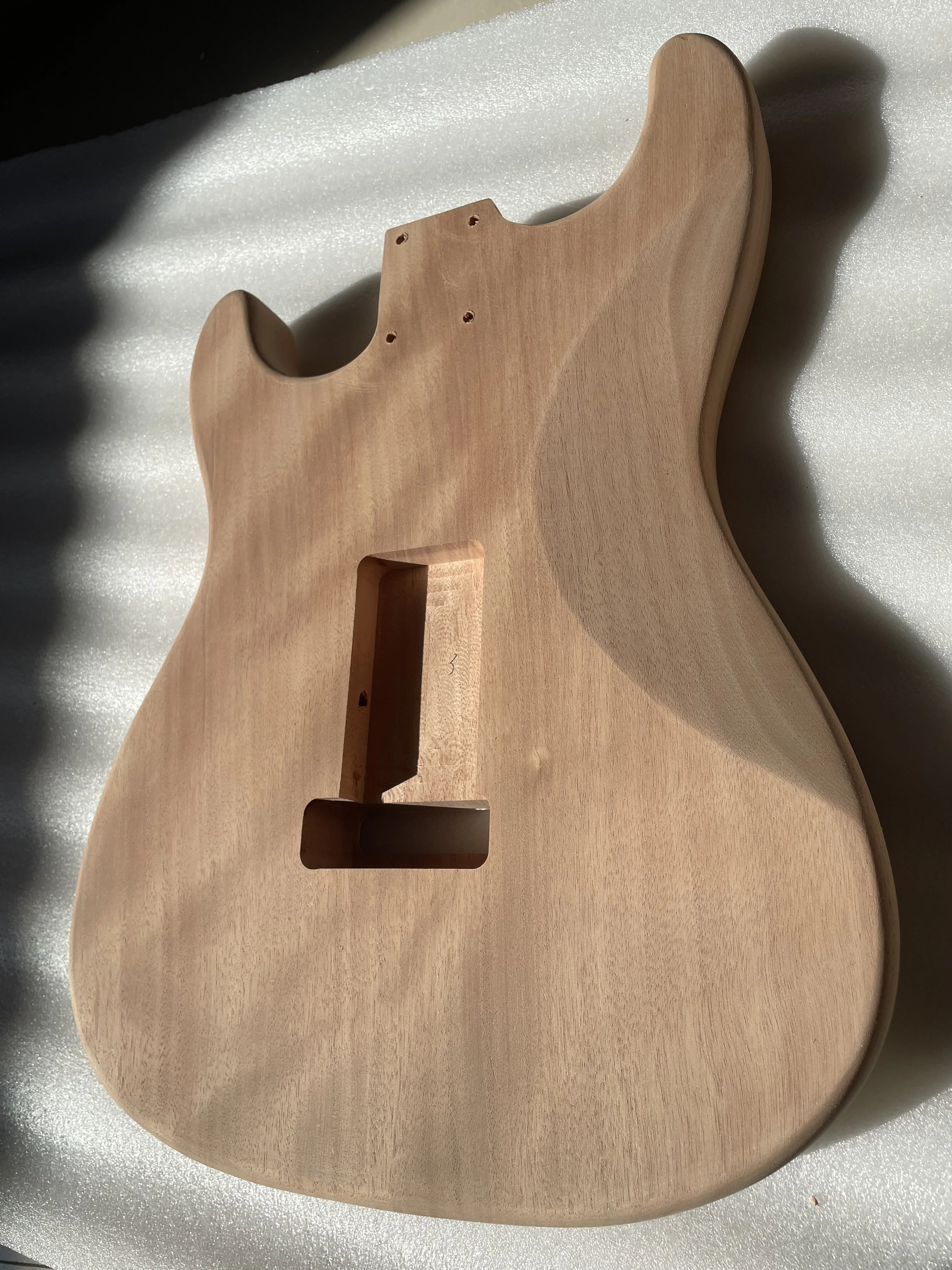 Costomized Flame Maple Veneer ST body one piece of mahogany electric guitar DIY professional modified body ssh semi-finished