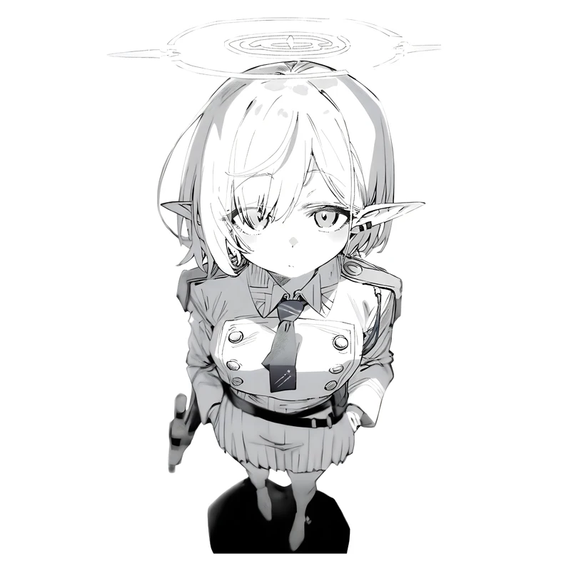 

Anime White Hair Girl Car Stickers Creative Shy Woman Auto Decal Refrigerator Luggage Windshield Rearview Mirror Laptop Decal
