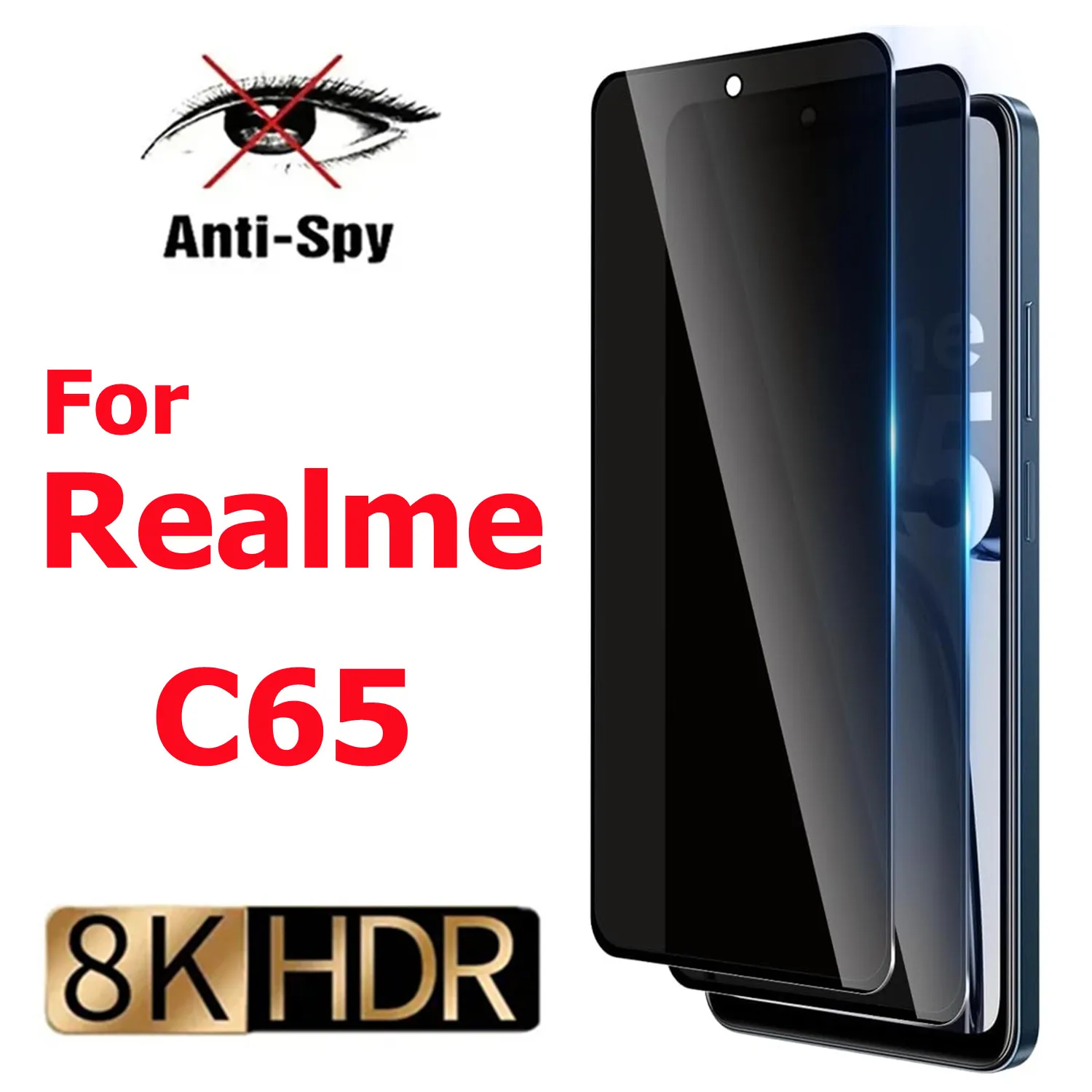 

For Realme C65 5G Privacy membrane Anti Spy Screen Protector Privacy Glass Film