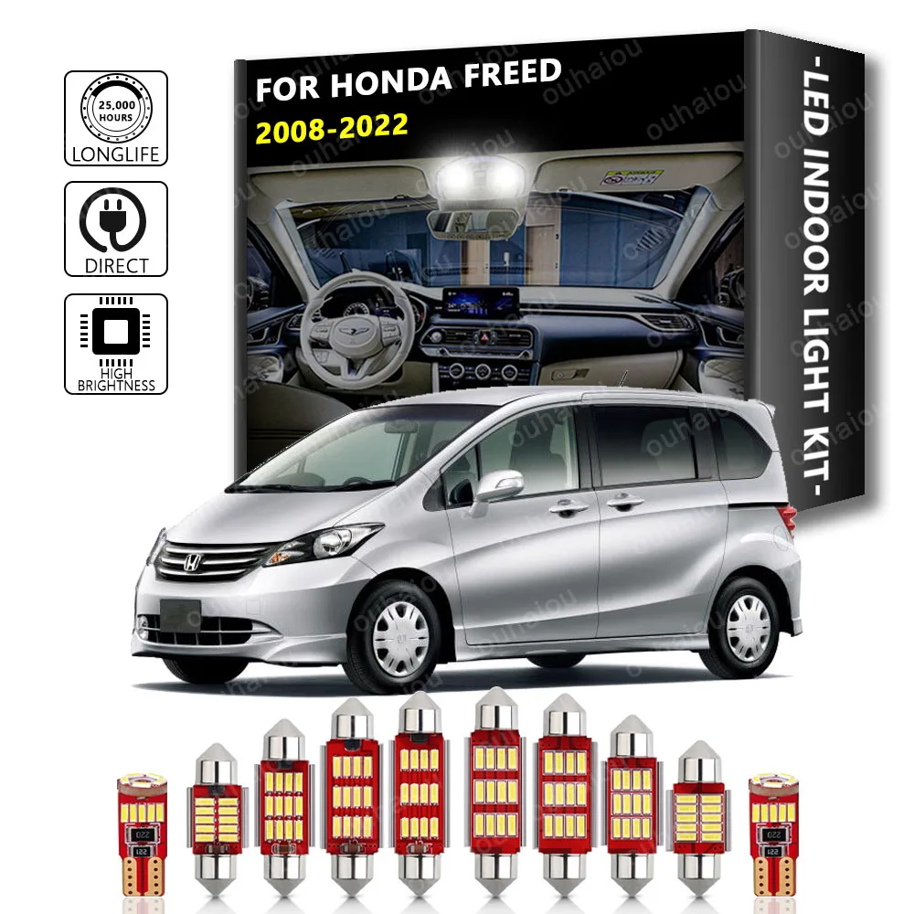 

Interior LED For Honda Freed 2008-2022 Car LED Dome Reading Trunk Canbus Indoor Light Kit