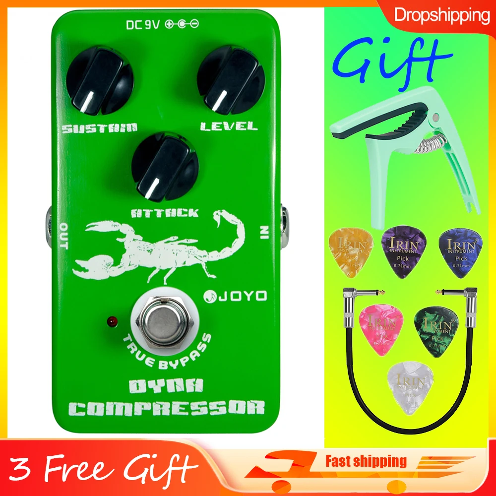 

JOYO JF-10 Dynamic Compressor Guitar Effects Pedal Re-Creation Classic Ross Compressor with Low Noise Electric Guitar Bass Part