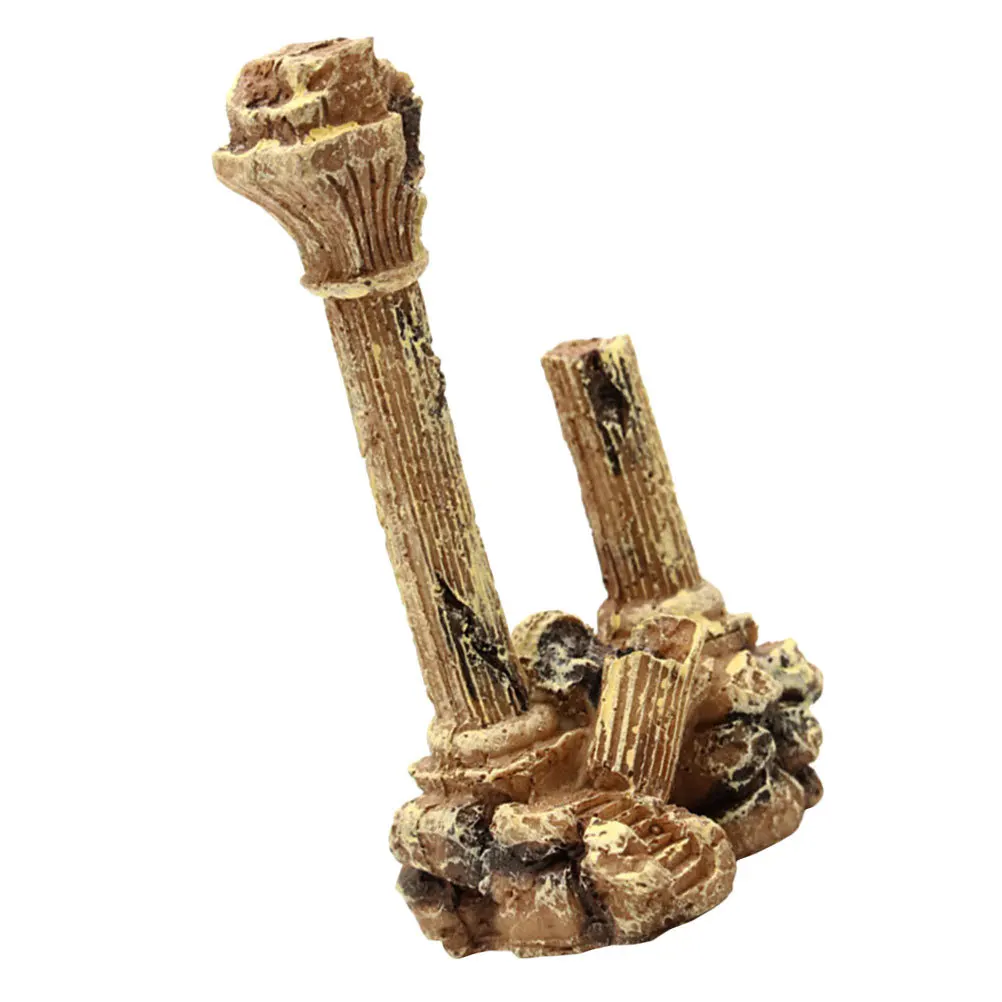 

Aquarium Landscaping Decorations Resin Aquarium Ornaments Vivid Shape Fish Tank Adorn Fish Tank Marble Pillar Resin Decors