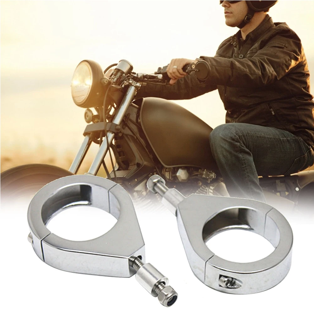 

2PCS Motorcycle Turn Signals Relocation Fork Clamps Bracket 39mm 41mm for Harley Davidson Softail Dyna