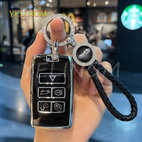Car Key Case Cover for Land Rover Range Rover Sport Evoque A9 A8 A9 X8 Velar Discovery 5 Jaguar XE XF E-Pace F-PaceXJ XFL XJL