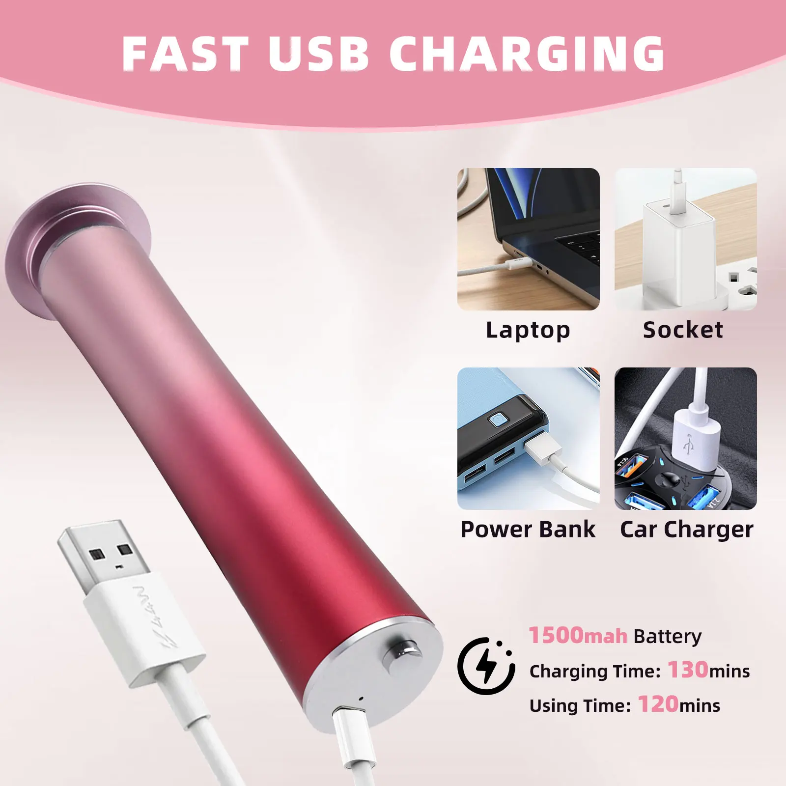 Gradient Color Electric Foot Callus Remover,1500mAh USB Rechargeable Foot Pedicure Tool with 20 Replacement Sanding Discs