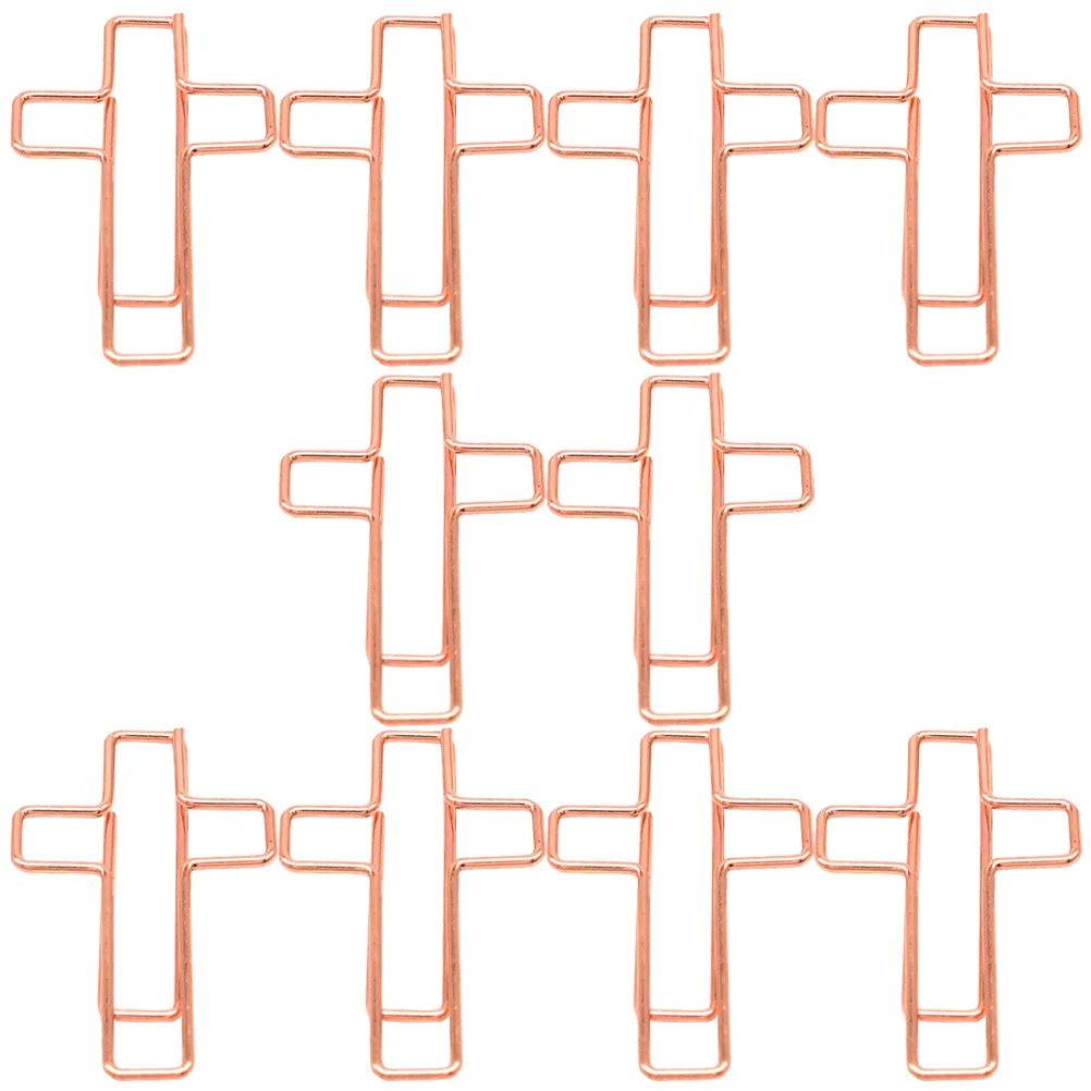 10 قطعة مقاطع المستندات المعدنية الورقية المتقاطعة الإبداعية لوازم الدراسة المكتبية مقاطع الموثق دبابيس الورق الملونة للكتب المجلدات #4