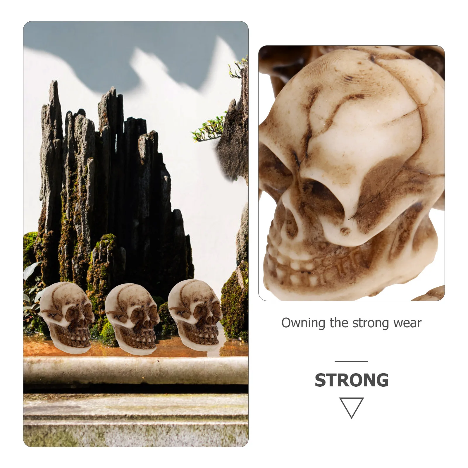 

20Pcs Realistic Halloween Skull Decoration Mini Skull Props for Party Haunted House Decor Skulls Decor Mini Skulls