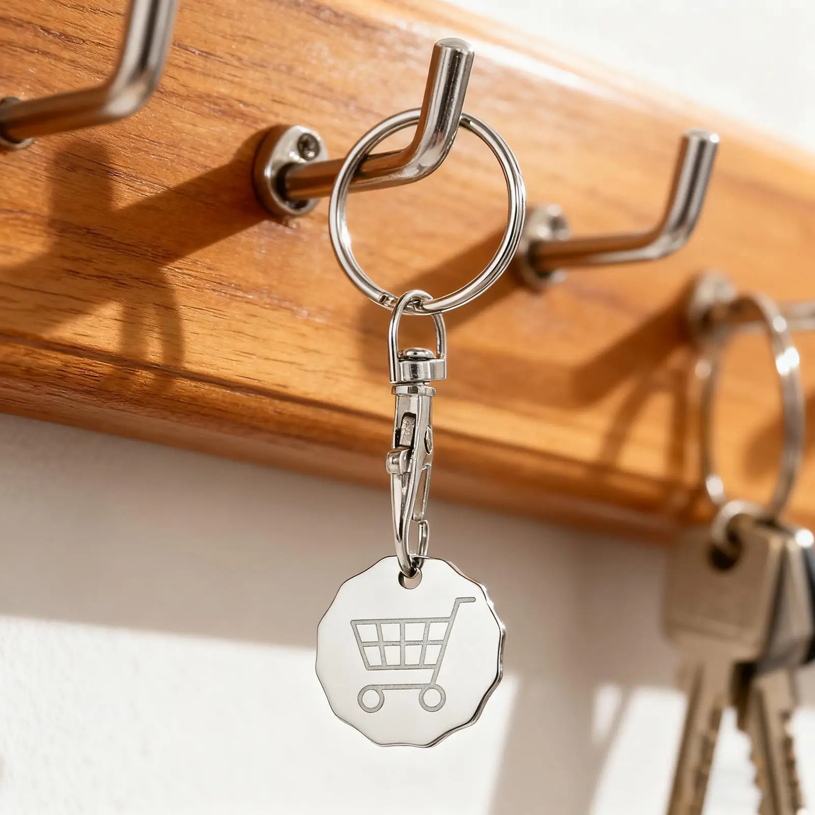Small Trolley Coin Keyring Shopping Cart Coin Key Charm Small Backpack Charm For Adults Men Women Birthday Wedding School Wallet